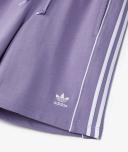 Adidas Originals Rekive 3 Stripe Logo Shorts in lilac-Purple