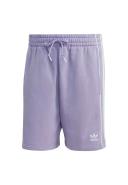 Adidas Originals Rekive 3 Stripe Logo Shorts in lilac-Purple