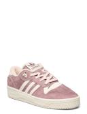Adidas Originals Rivalry Low Sneakers in Mauve and Off White-Red