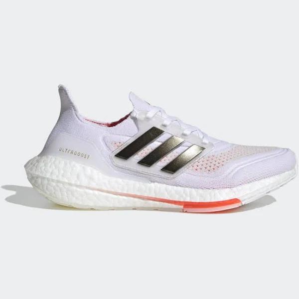 Adidas Originals White & Red Ultraboost 21 Sneakers