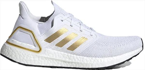 Adidas Originals Women's Ultraboost 20 Lace-Up Sneakers White/Gold