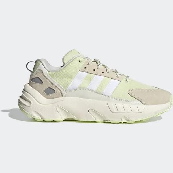 Adidas Originals ZX 22 Boost Trainers in Off White and Lime