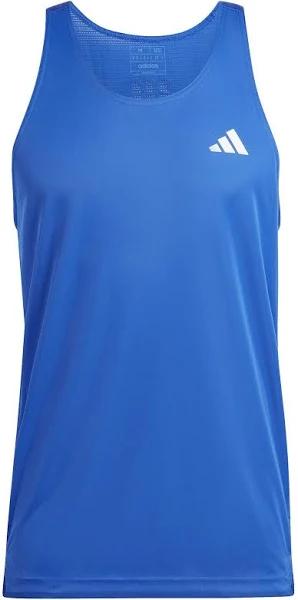 Adidas Own The Run Sleeveless T-Shirt Blue S Man