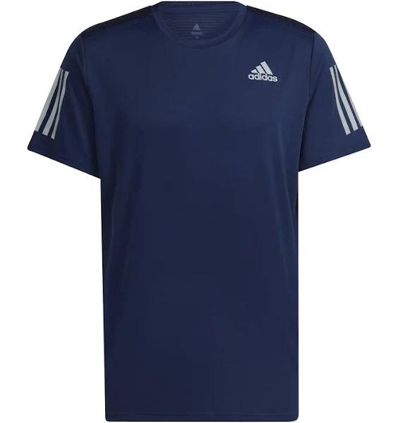 adidas-Own The Run Tee-Men-Dark Blue / Reflective Silver-2XL