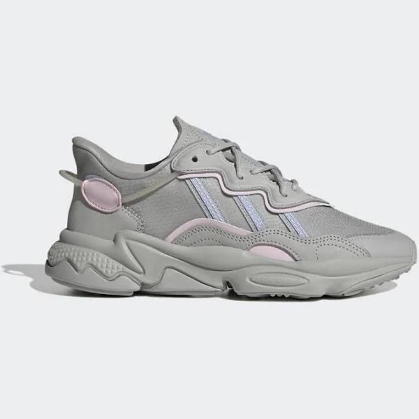 adidas-OZWEEGO Shoes-Women-Grey Two / Blue Dawn / Clear Pink-10.5