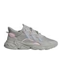 adidas-OZWEEGO Shoes-Women-Grey Two / Blue Dawn / Clear Pink-6.5