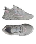 adidas-OZWEEGO Shoes-Women-Grey Two / Blue Dawn / Clear Pink-6.5