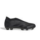 Adidas Predator Accuracy.3 Laceless FG - Black/Black/White - Size 11