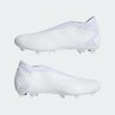 Adidas Predator Accuracy.3 Laceless FG Firm Ground Soccer Cleats White/Black / 13.5