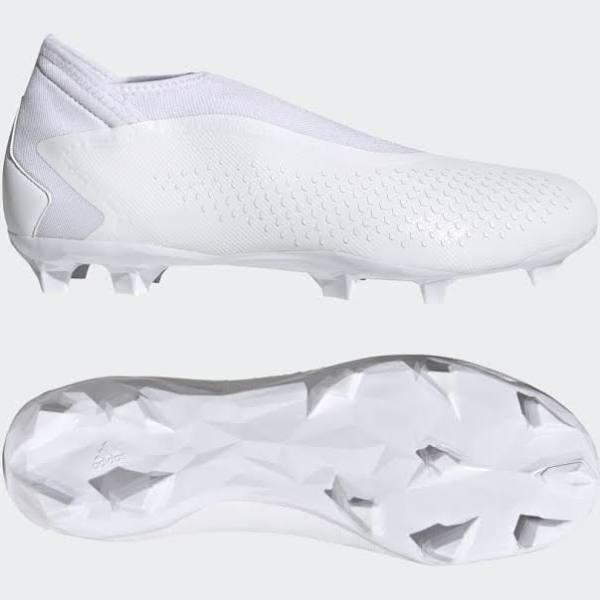 Adidas Predator Accuracy.3 Laceless FG Firm Ground Soccer Cleats White/Black / 6