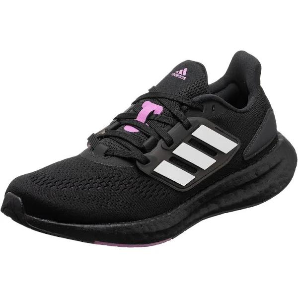 adidas-Pureboost 22 Shoes-Women-Core Black / Cloud White / Semi Pulse Lilac-5