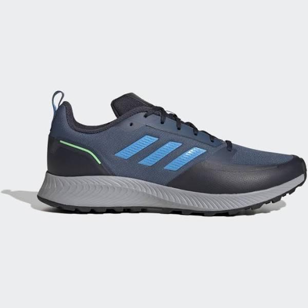 adidas-Run Falcon 2.0 TR Shoes-Men-Wonder Steel / Pulse Blue / Beam Green-8.5