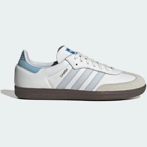 Adidas Samba OG - Core White/Halo Blue/Gum 10