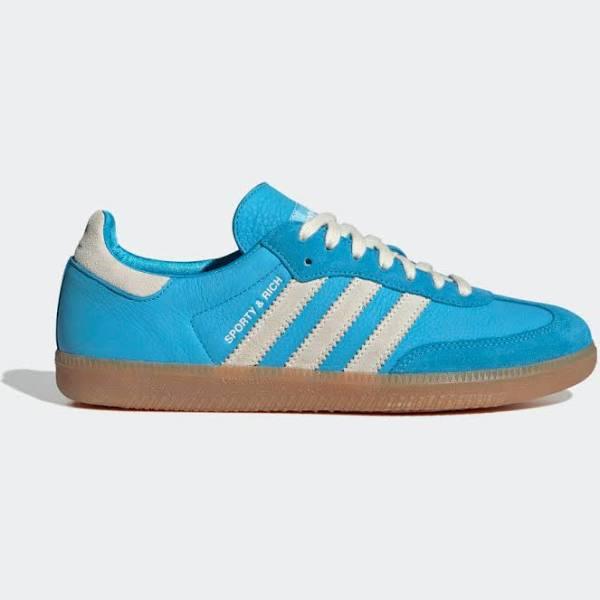 adidas-Samba OG Sporty & Rich Shoes-Men-Blue Rush / Cream White / Gum-M 7 / W 8