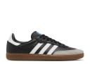 Adidas Samba Vegan Shoes - Unisex - Black / White / Gum - 4