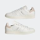 adidas-Stan Smith Shoes-Women-Core White / Bliss Orange / Silver Metallic-11