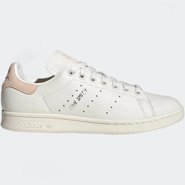 adidas-Stan Smith Shoes-Women-Core White / Bliss Orange / Silver Metallic-8