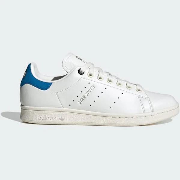 adidas-Stan Smith Shoes-Women-Core White / Blue Bird / Core Black-5.5