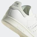 adidas-Stan Smith Shoes-Women-Core White / Linen Green / Silver Metallic-9.5