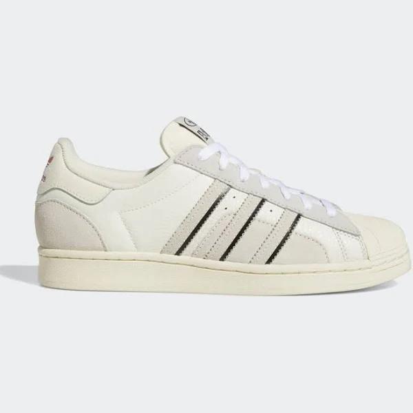 Adidas Superstar Cloud White / Aluminium / Vivid Red - Size 12