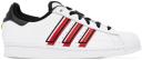 Adidas Superstar Cloud White Outlined Red Stripes
