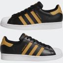 Adidas Superstar Magic Beige Shoes - Size 9 - Core Black / Magic Beige / Cloud White