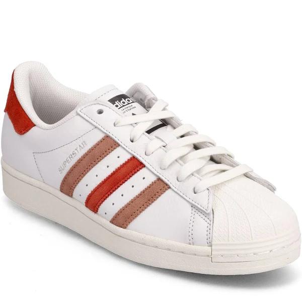 adidas-Superstar Shoes-Men-Crystal White / Preloved Red / Clay Strata-M 6 / W 7