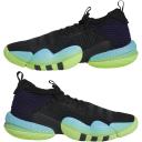 Adidas Trae Young 2.0 Shoes Black / Team Solar Green 7 - Unisex Basketball Trainers
