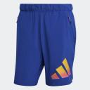 adidas-Train Icons 3-Stripes Training Shorts-Men-Lucid Blue-XL 5"