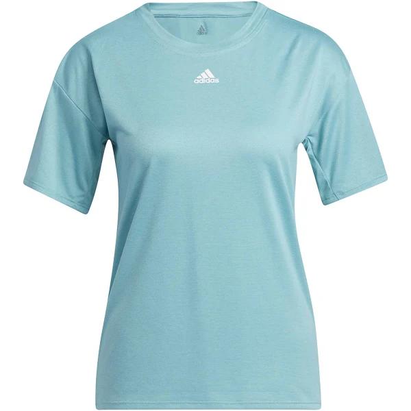 adidas-Training 3-Stripes Aeroready Tee-Women-Mint Ton-XS