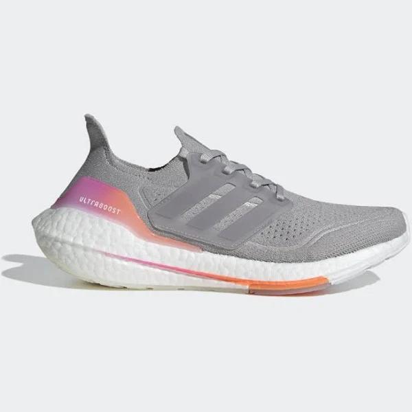 Adidas Ultra Boost 21 Grey Screaming Orange (Women's)