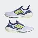 adidas-Ultraboost 22 Shoes-Men-Cloud White / Solar Yellow / Blue-10.5