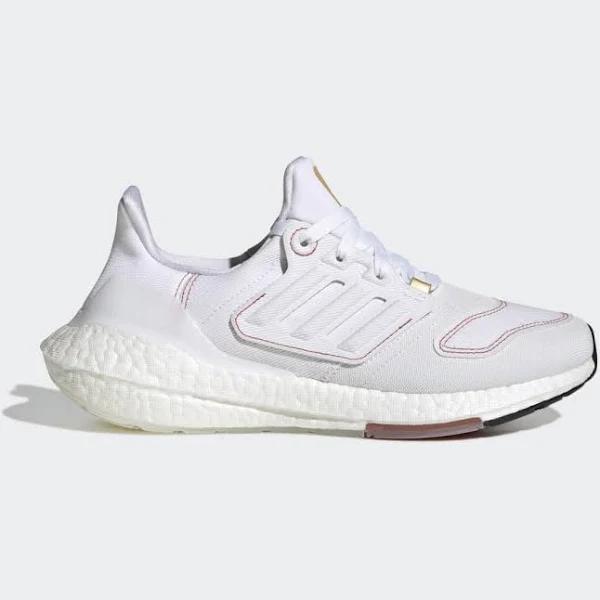 adidas-Ultraboost 22 Shoes-Women-Cloud White / Cloud White / Wonder Red-8.5