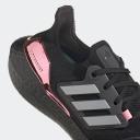 adidas-Ultraboost 22 Shoes-Women-Core Black / Matte Silver / Beam Pink-8