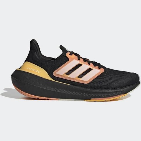 adidas-Ultraboost Light Shoes-Unisex-Core Black / White Tint / Screaming Orange-M 7 / W 8