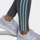 Adidas - Women's 3 Stripes Leggings - Dark Grey Heather/Mint Ton - XS
