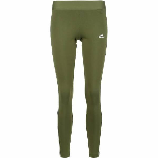 Adidas Women's 3 Stripes Leggings - Focus Olive/White
