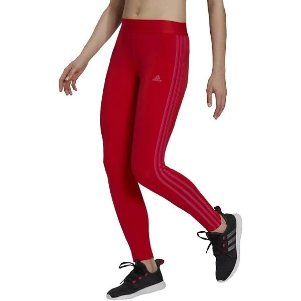 Adidas - Women's 3 Stripes Leggings - Vivid Red/Team Real Magenta - S