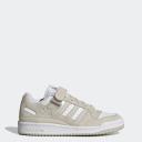 Adidas Women's Forum Low Sneakers in White/Brown/Black, Size UK 3 | END. Clothing