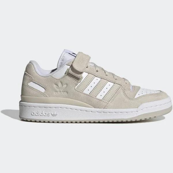 Adidas Women's Forum Low Sneakers in White/Brown/Black, Size UK 3 | END. Clothing