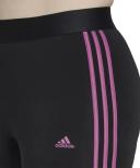Adidas Women's Plus Legging Black & Semi Pulse Lilac Side-Stripe Leggings 2x