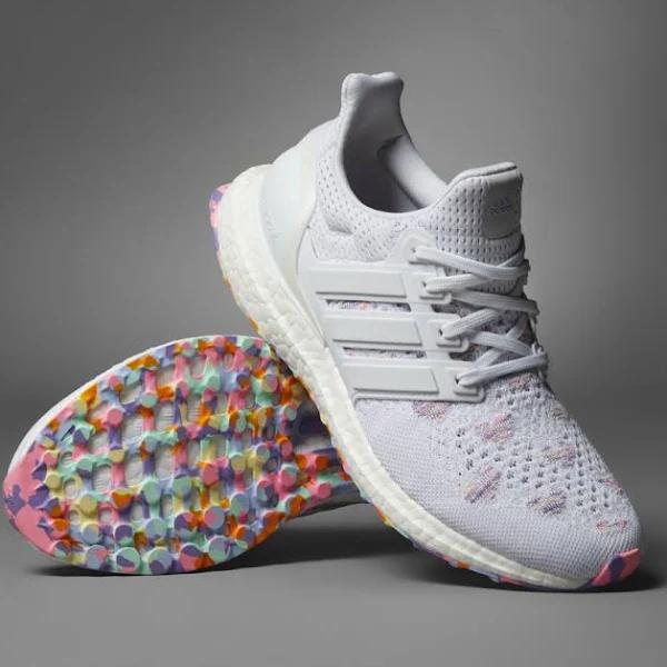 Adidas Women's Sneaker White & Violet Hearts Ultraboost 1.0 Sneaker 10.5