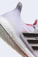 Adidas Women's Ultraboost 21 Shoes (White/Black/Solar Red) 8 US