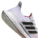 Adidas Women's Ultraboost 21 Shoes (White/Black/Solar Red) 8 US