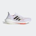 Adidas Women's Ultraboost 21 Shoes (White/Black/Solar Red) 8 US