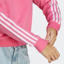 Adidas Womens 3-Stripes High Neck Fleece Sweatshirt Pink XL