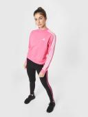 Adidas Womens 3-Stripes High Neck Fleece Sweatshirt Pink XL