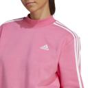 Adidas Womens 3-Stripes High Neck Fleece Sweatshirt Pink XL