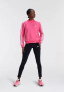 Adidas Womens 3-Stripes High Neck Fleece Sweatshirt Pink XL