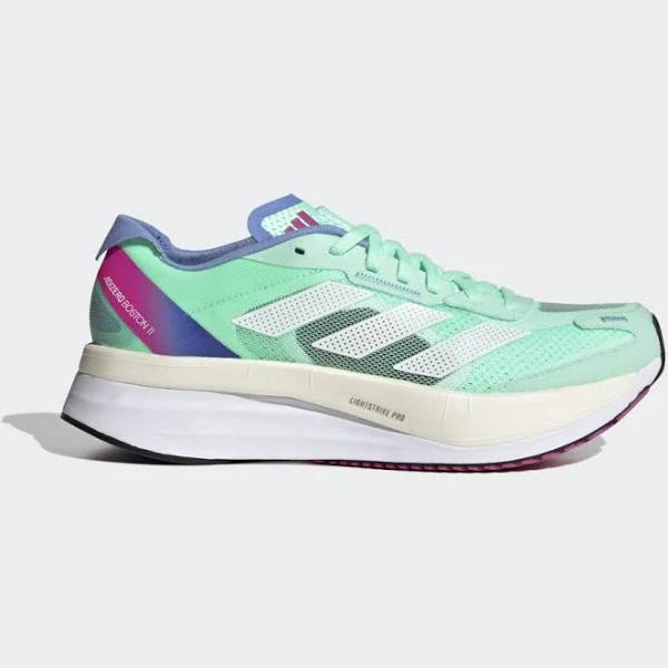 Adidas Womens Adizero Boston 11 Running Shoes Pulse Mint/Ftwr White/Crystal White
